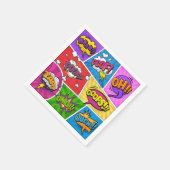 Serviette En Papier Superhero Gamer Comic livre conception papier serv (Coin)