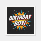 Serviette En Papier Superhero Party Comic Book Hero Birthday Boy (Devant)