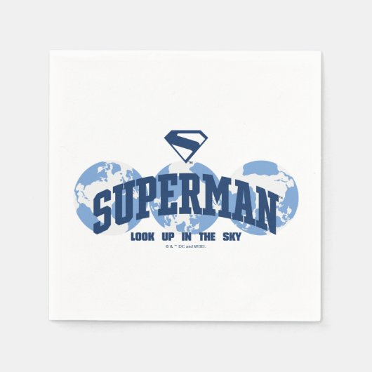Serviette En Papier Superman dans le monde (Devant)