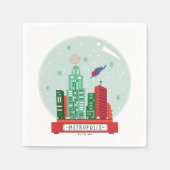 Serviette En Papier Superman Metropolis Globe des neiges (Devant)