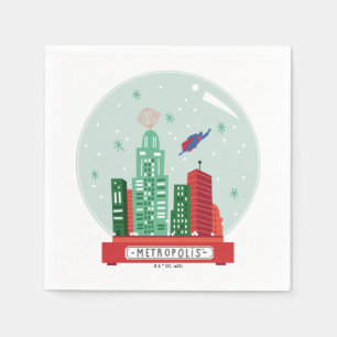 Serviette En Papier Superman Metropolis Globe des neiges