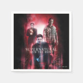 Serviette En Papier Supernatural Crowley, Dean et Sam (Devant)