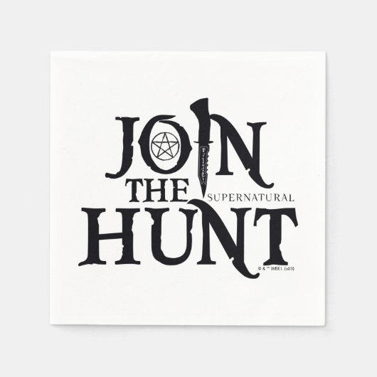 Serviette En Papier Supernatural "Join the Hunt" (Devant)