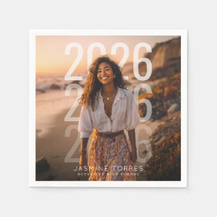 Serviette En Papier Superposition d'année minimale PhotoPop pour la re