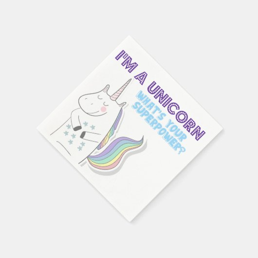 Serviette En Papier Superpuissance de l'Unicorne (Coin)