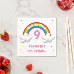 Serviette En Papier Sur Cloud 9 ! Anniversaire arc-en-ciel