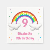 Serviette En Papier Sur Cloud 9 ! Anniversaire arc-en-ciel (Devant)