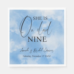Serviette En Papier Sur Cloud Neuf 9 Calligraphie Fête des mariées ble
