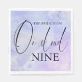 Serviette En Papier Sur Cloud Neuf 9 Calligraphie Fête des mariées ble (Devant)