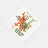 Serviette En Papier Sur La Chasse Aux Hugs (Coin)