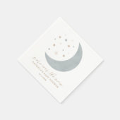Serviette En Papier Sur la lune Blue Boy Baby shower serviettes (Coin)