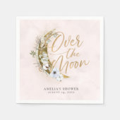 Serviette En Papier Sur la lune Boho Gold Dust & Clouds serviettes (Devant)