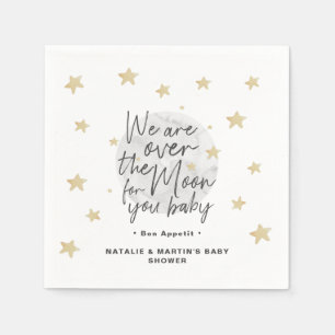 Serviette En Papier Sur la Lune Document de Baby shower neutre pour le
