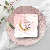 Serviette En Papier Sur la lune Gold & Baby shower rose Personnalisé