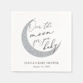 Serviette En Papier Sur la Lune pour vous Baby shower serviettes (Devant)