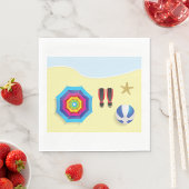 Serviette En Papier Sur La Plage