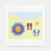 Serviette En Papier Sur La Plage (Devant)