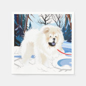 Serviette En Papier SUR LA RIVIÈRE Crème Chow Napkins (Devant)