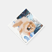 Serviette En Papier SUR LA RIVIÈRE Red Chow Napkins (Coin)