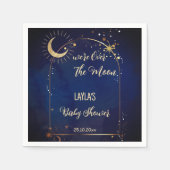 Serviette En Papier Sur le Baby shower céleste de la Lune imprimé (Devant)