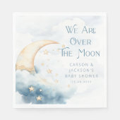 Serviette En Papier Sur le Baby shower de lune serviettes (Devant)