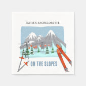 Serviette En Papier Sur Les Pentes Ski De Neige Fin De Semaine (Devant)