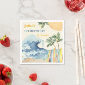 Serviette En Papier Surf Beach Anniversaire (En situation)