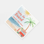 Serviette En Papier Surf Beach Bébé À Bord Baby shower (Coin)