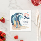 Serviette En Papier Surf | Big One 1st Beach Anniversaire (En situation)