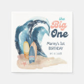 Serviette En Papier Surf | Big One 1st Beach Anniversaire (Devant)