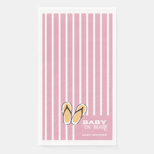 Serviette En Papier Surf Board Baby Shower Custom - Gender Neutral (Devant)