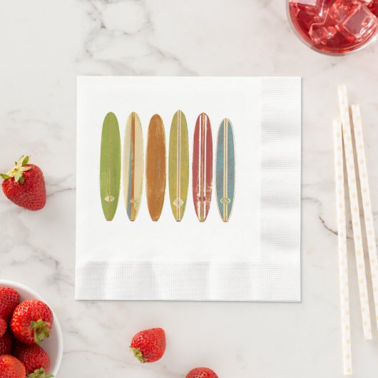 Serviette En Papier Surf de Longboard (En situation)