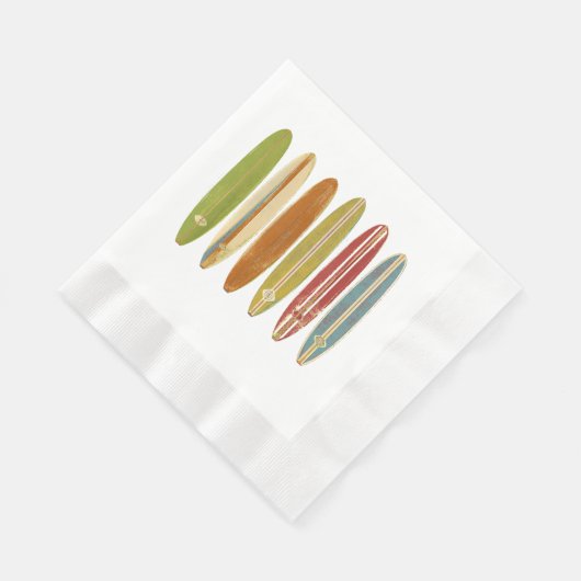 Serviette En Papier Surf de Longboard (Coin)