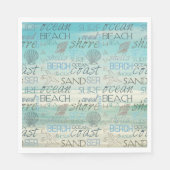 Serviette En Papier Surf de plage mer de sable (Devant)