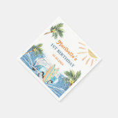 Serviette En Papier Surf d'été Anniversaire (Coin)