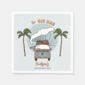 Serviette En Papier Surf Haut Ocean Wave Papier d'anniversaire (Devant)