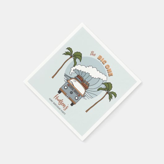 Serviette En Papier Surf Haut Ocean Wave Papier d'anniversaire (Coin)