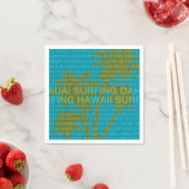 Serviette En Papier Surf Hawaii Palm Trees Hawaiian Tropical (En situation)