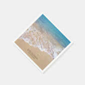 Serviette En Papier Surf océanique et Mariage d'étoiles de mer (Coin)