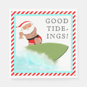 Serviette En Papier Surf Père Noël