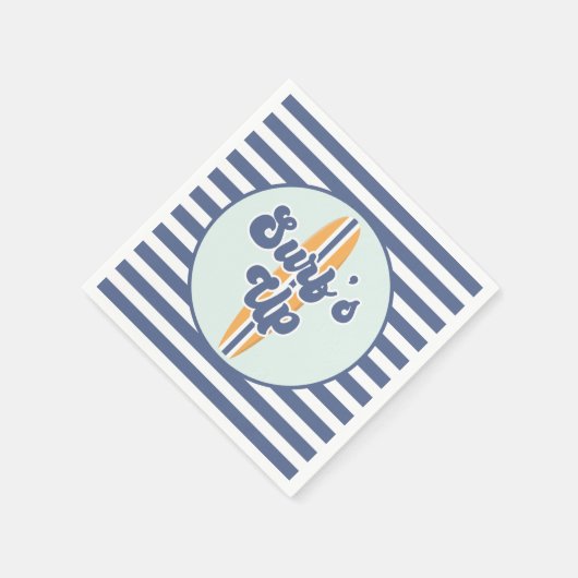 Serviette En Papier Surf Up Surboard Beach Anniversaire (Coin)