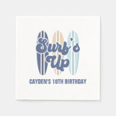 Serviette En Papier Surf Up Surboard Beach Anniversaire (Devant)