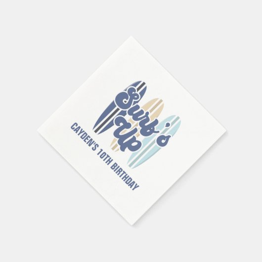 Serviette En Papier Surf Up Surboard Beach Anniversaire (Coin)