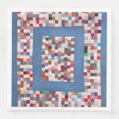 Serviette En Papier Surface composée en patchwork avec deux bordures (Devant)