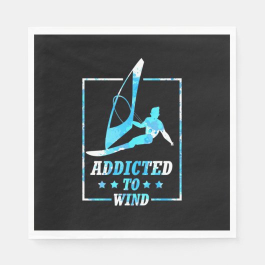 Serviette En Papier Surfer Addicité Au Vent (Devant)