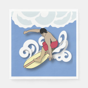 Serviette En Papier Surfer en baril