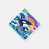 Serviette En Papier Surfer sur les vagues (Coin)