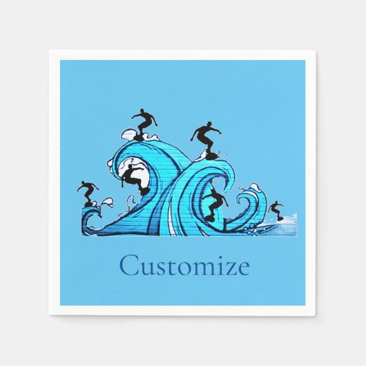 Serviette En Papier Surfers Partout Thunder_Cove (Devant)