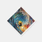 Serviette En Papier Surfeur en Verre Satiné Cute Imaginaire (Coin)