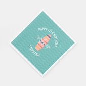 Serviette En Papier Surfs Up Pink surboard Anniversaire (Coin)